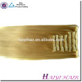 Wholesale Price Remy Russian Human Hair Extension Blond Color Clip in Human Hair Extensions